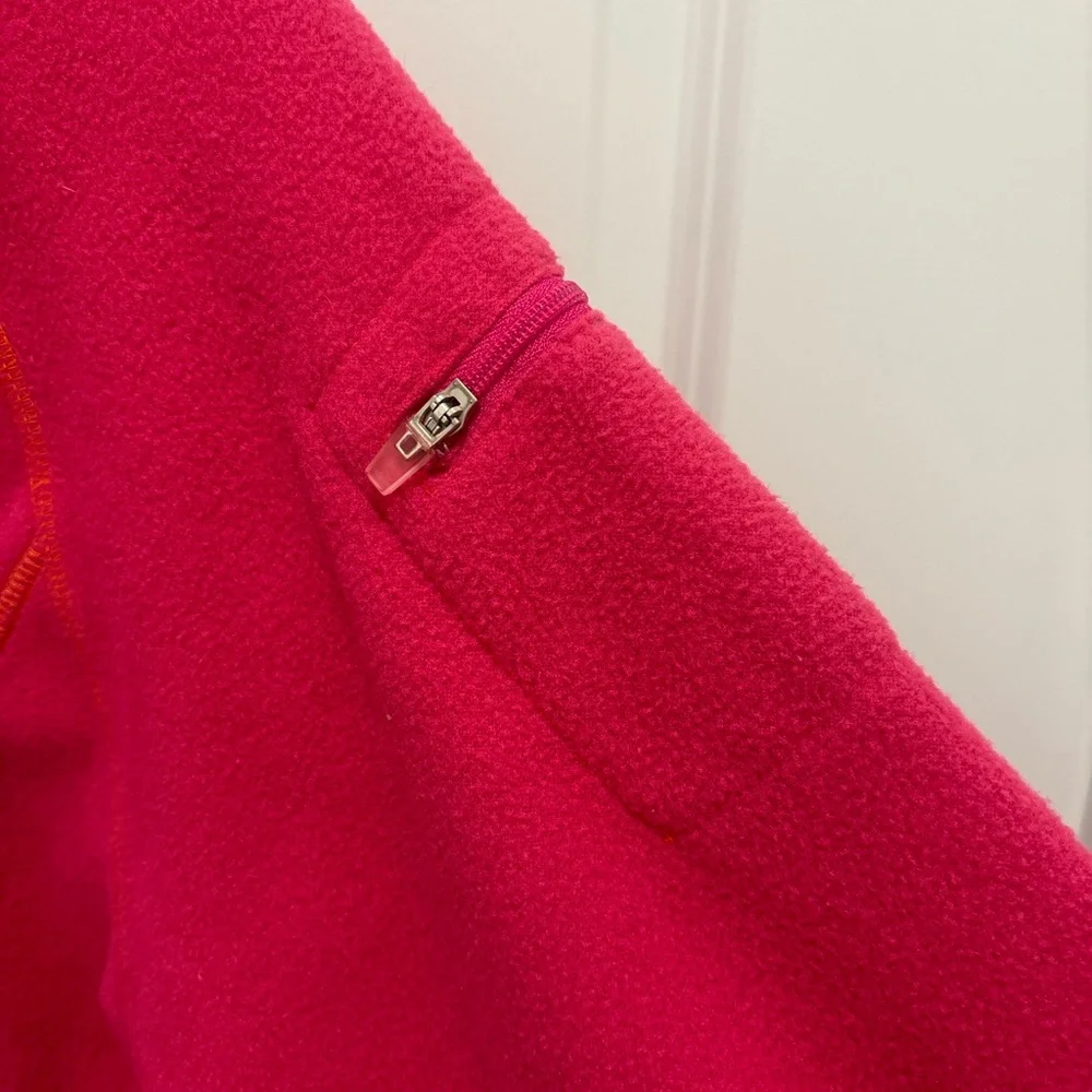 The Black Dog Women's Fleece Quarter Zip Pullover- Small/Pink and Orange - Picture 4 of 4